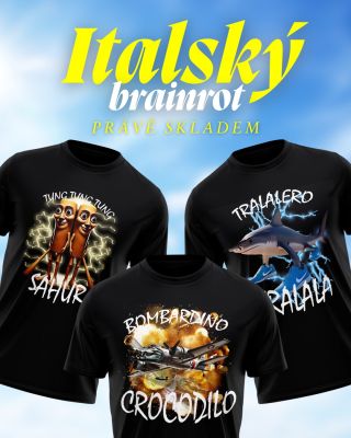 🧠 Italský brainrot je tady! 🧠 🔥 Nově naskladněno! 🔥 Připrav se na pořádnou dávku elektrizujícího chaosu – trička s...